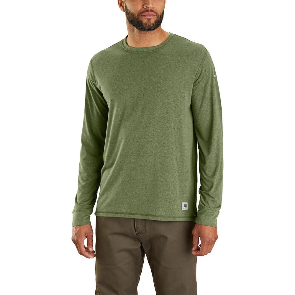 imageCarhartt Mens Carhartt LWD LongSleeve TShirtChive Heather