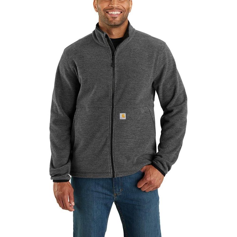 imageCarhartt Mens FullZip Relaxed Fit Fleece JacketCarbon Heather