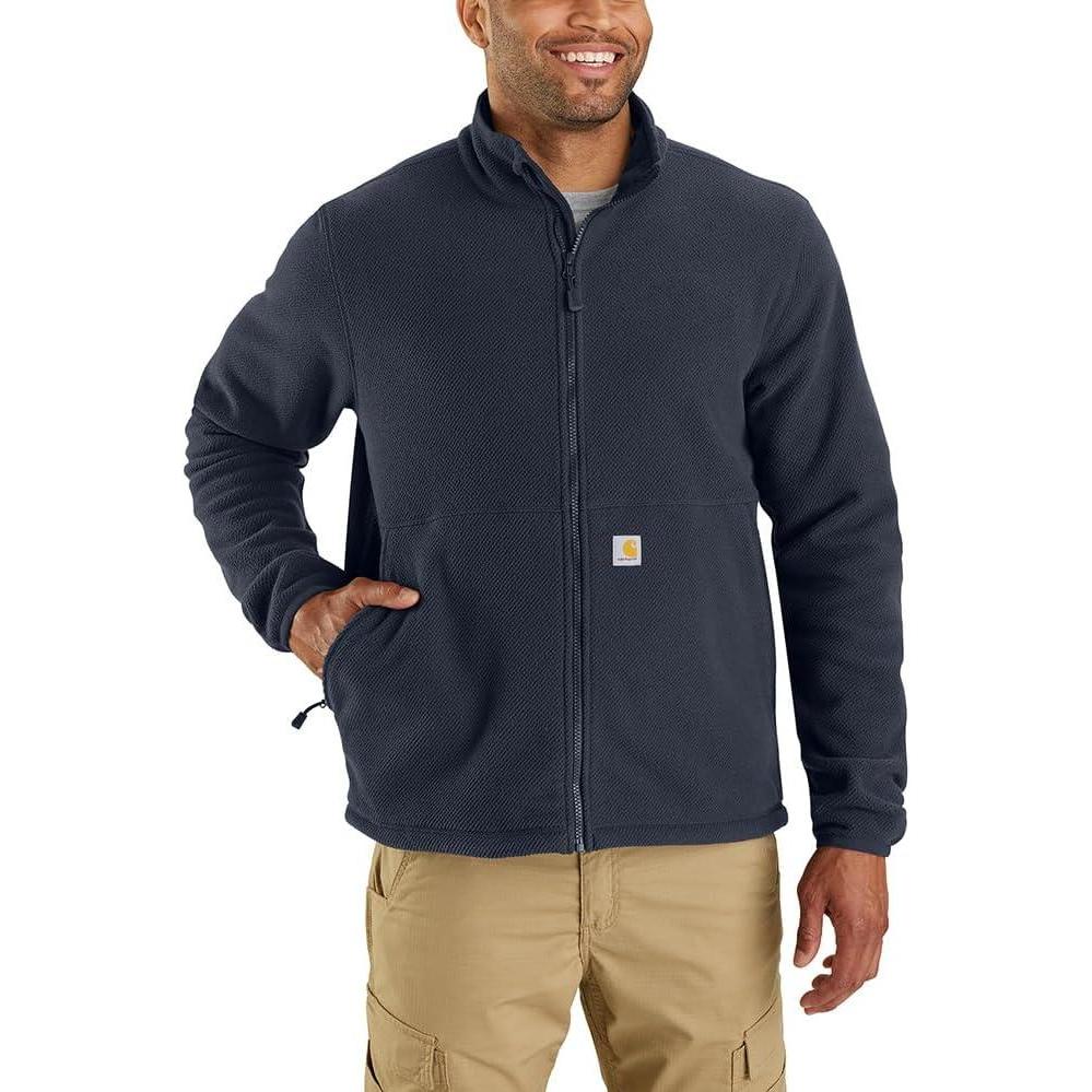 imageCarhartt Mens FullZip Relaxed Fit Fleece JacketNavy