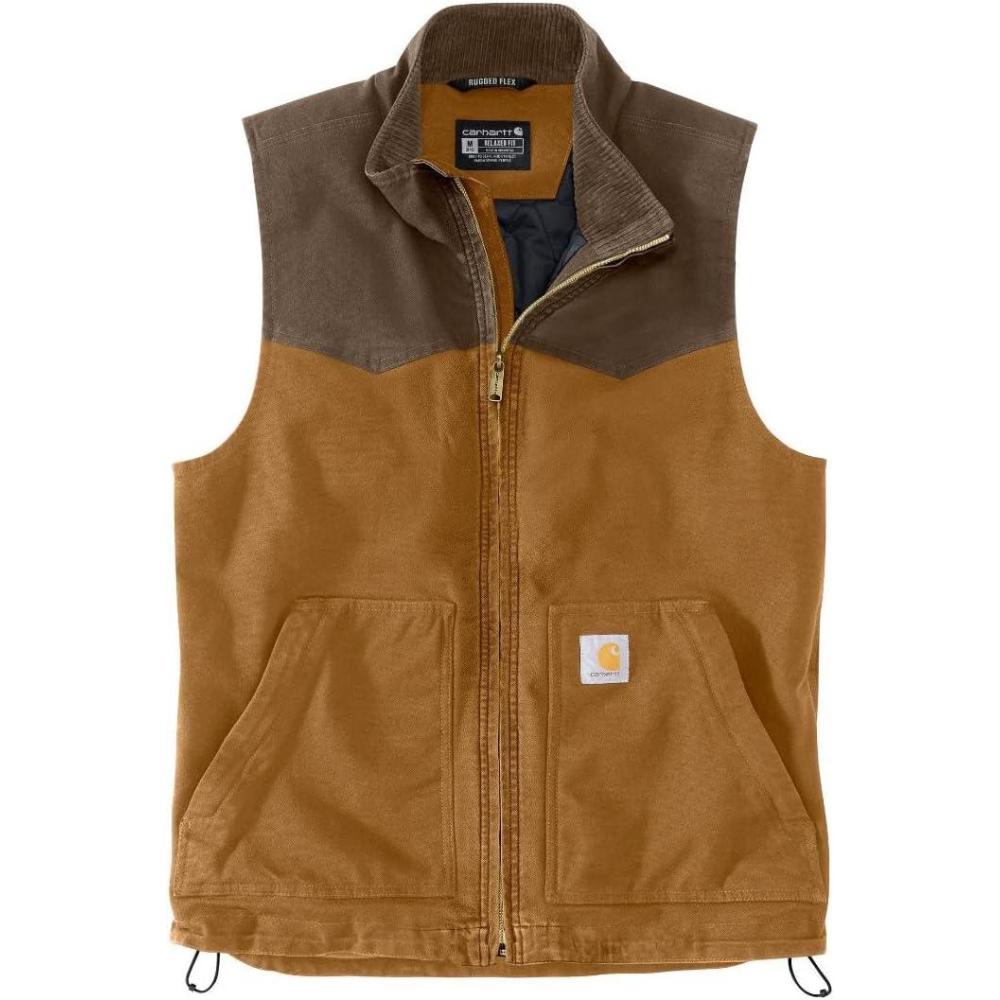 imageCarhartt Mens Montana Rugged Flex Duck Relaxed Fit VestCarhartt BrownCoffee