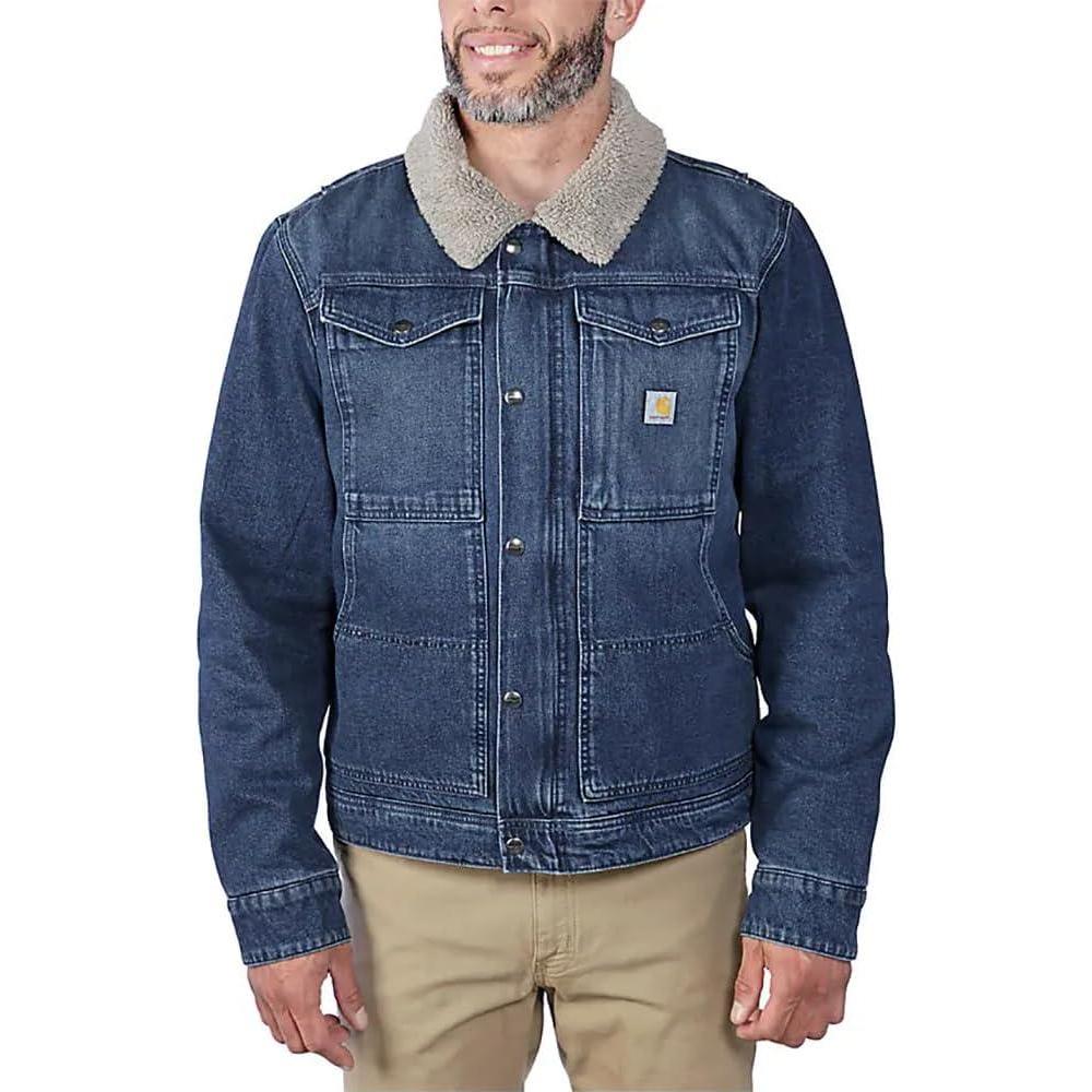 imageCarhartt Mens Relaxed Fit Denim Sherpalined JacketBeech