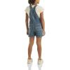 Carhartt Baby Loose Fit Jean Overall Shorts Denim Shortalls(Medium Wash Denim Blue)