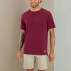 Carhartt Men’s Carhartt LWD Relaxed Fit Short-Sleeve T-Shirt(Bordeaux)