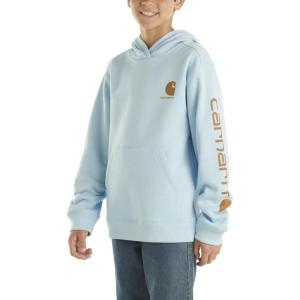Carhartt boys Hoodie Fleece Pullover SweatshirtHooded Sweatshirt(Clear Sky Blue)