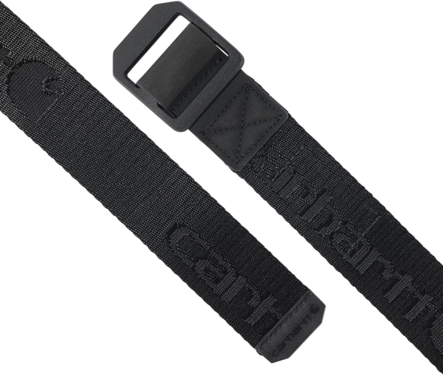 imageCarhartt Casual Rugged Belts for Youth Available in Multiple Styles Colors ampamp Sizes BeltNylon Webbing Ladder Lock Black