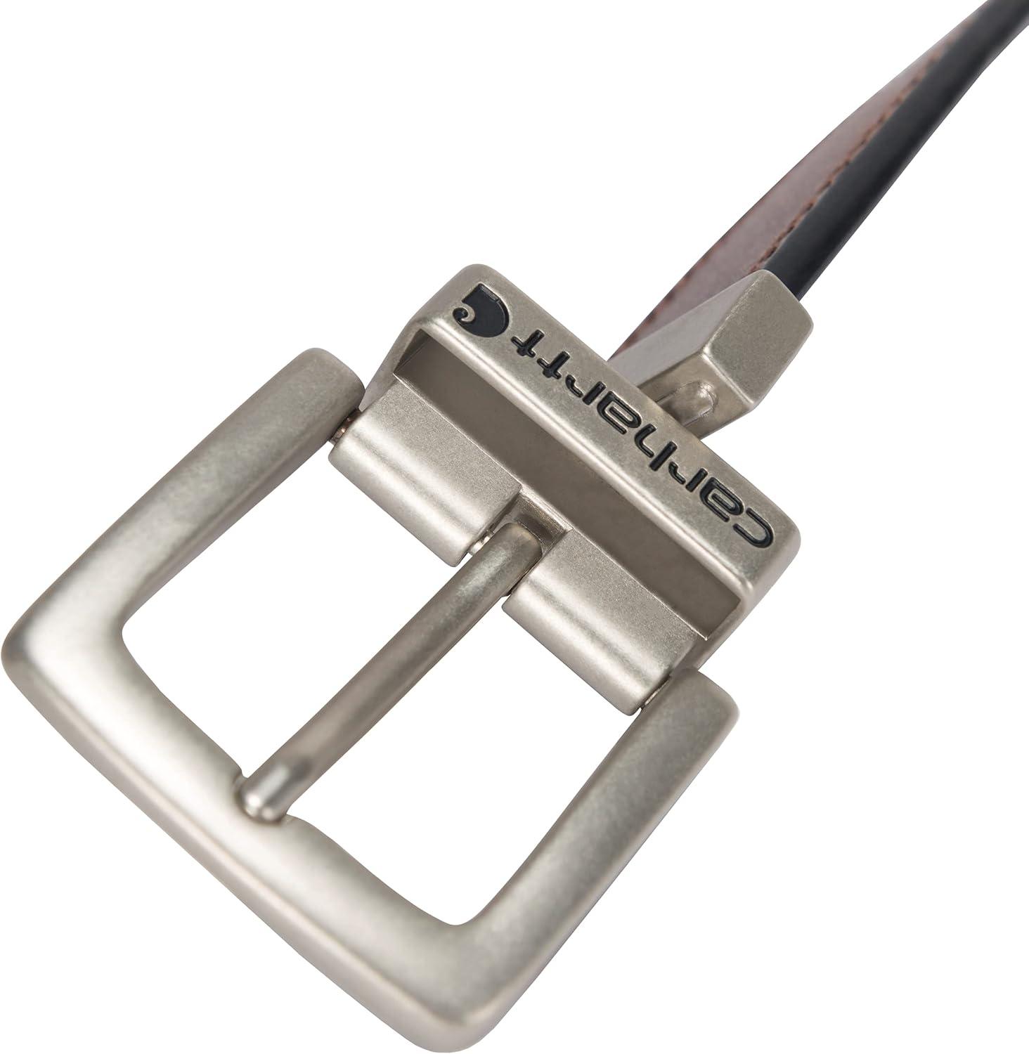 imageCarhartt Casual Rugged Belts for Youth Available in Multiple Styles Colors ampamp Sizes BeltVegan Leather Reversible BrownBlack