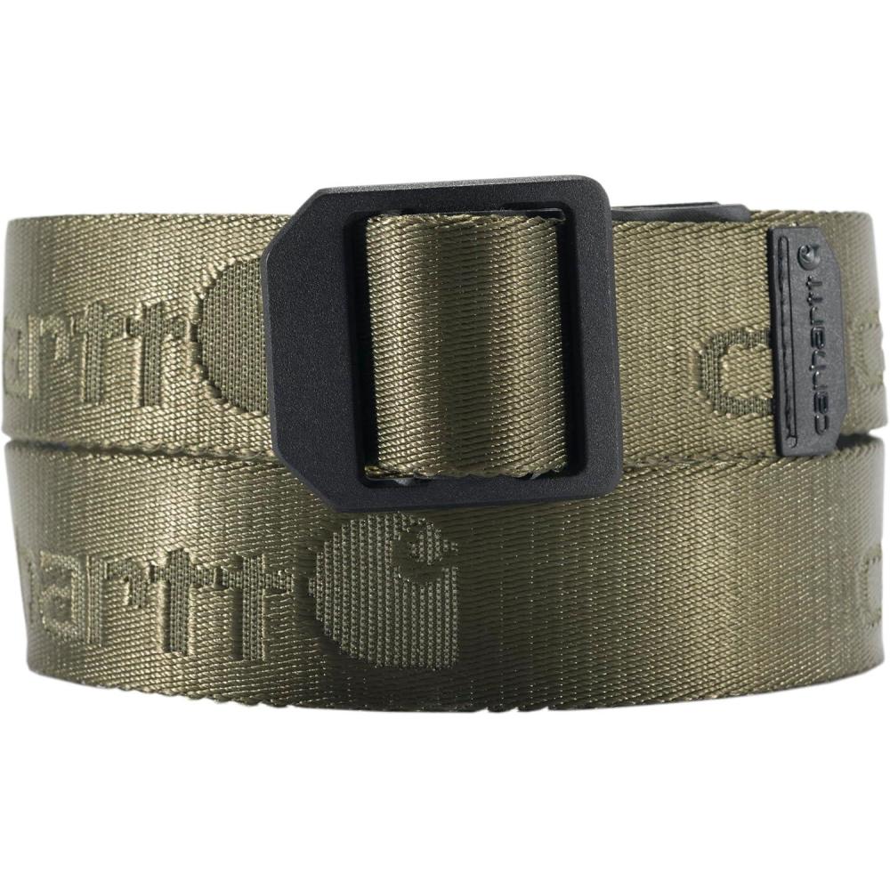 imageCarhartt Casual Rugged Belts for Youth Available in Multiple Styles Colors ampamp Sizes BeltArmy Green