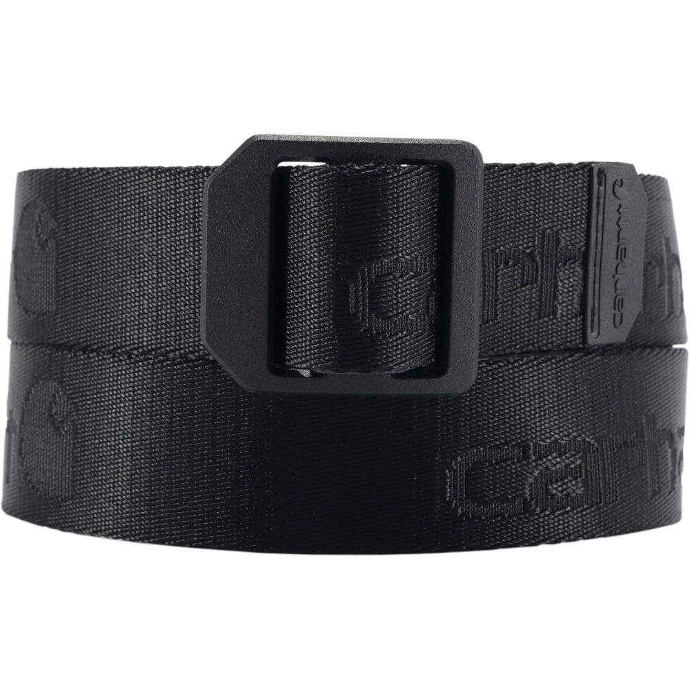imageCarhartt Casual Rugged Belts for Youth Available in Multiple Styles Colors ampamp Sizes BeltNylon Webbing Ladder Lock Black