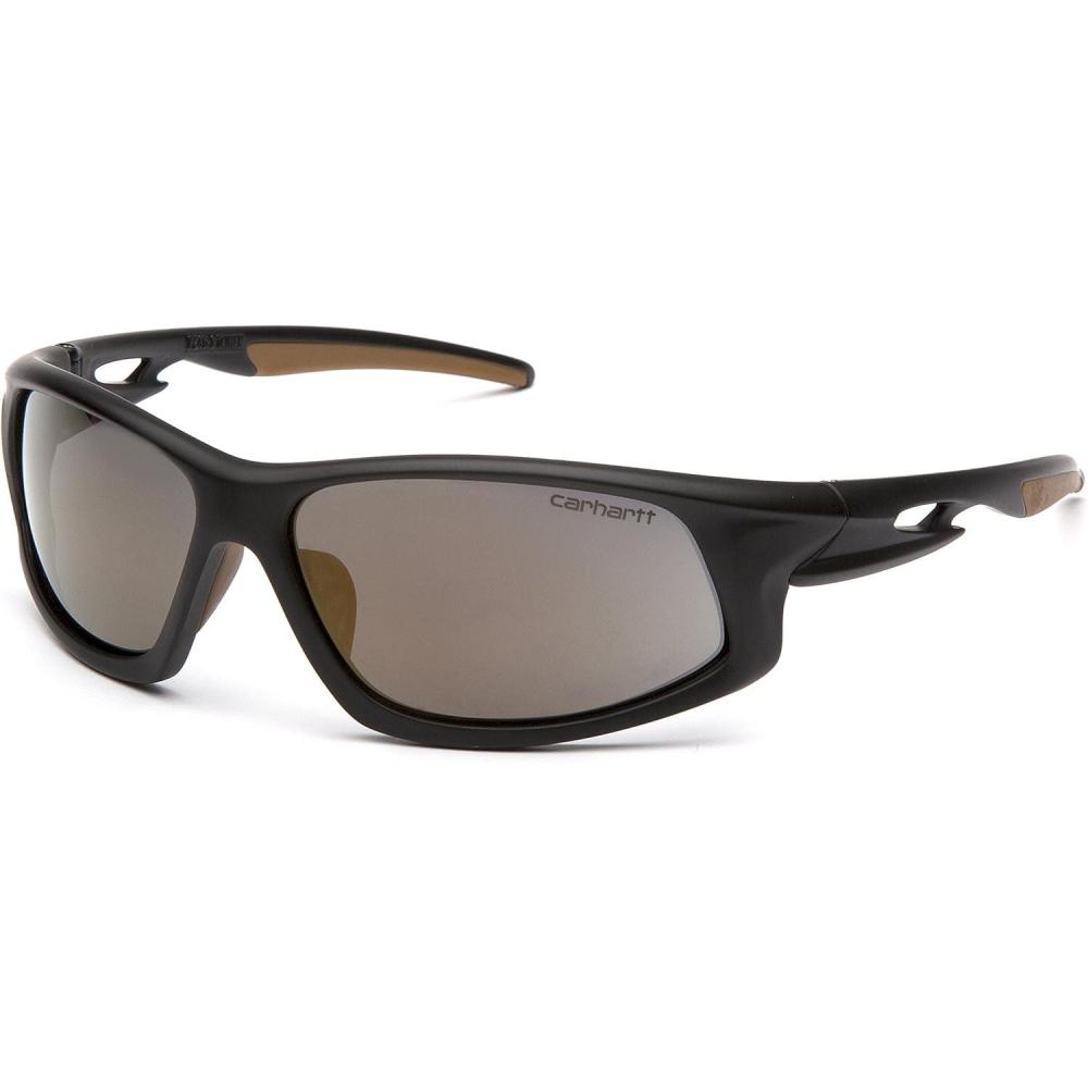 imageCarhartt Ironside Safety Glasses Retail Clamshell Packaging BlackTan Frame Sandstone Bronze AntiFog LensBlack  Tan