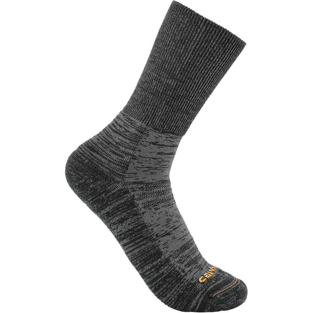 imageCarhartt Mens SC9510M Twin Knit Heavyweight Diamond Plate Crew SockCarbon Heather