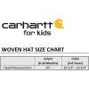 Carhartt Kid’s CB9009 Twill Trucker Hat(Caviar Black)