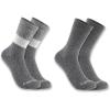Carhartt Men’s Midweight Synthetic-Wool Blend Colorblock Crew Sock 2 Pack(Grey Assorted)