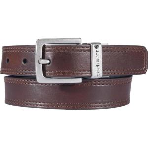 Carhartt Casual Rugged Belts for Youth, Available in Multiple Styles, Colors & Sizes Belt(Vegan Leather Reversible (Brown/Black))