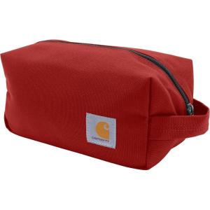Carhartt Durable Travel Kit, Organize Essentials W/the Water Resistance Free Toiletry Bag(Industry Red)