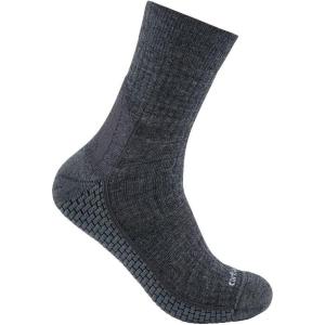 Carhartt Force Grid Midweight SyntheticMerino Wool Blend Short Crew Sock(Carbon Heather)