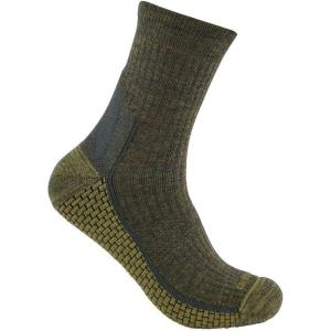 Carhartt Force Grid Midweight SyntheticMerino Wool Blend Short Crew Sock(Olive)