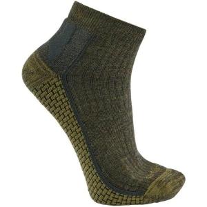 Carhartt Men’s Force Grid Midweight Synthetic-Merino Wool Blend Quarter Sock(Olive)