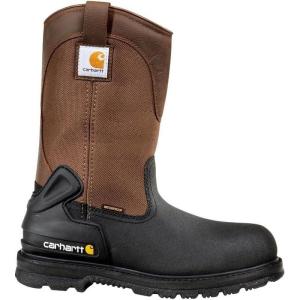 Carhartt Men’s Heritage Waterproof 11″ Soft Toe Wellington Work Boot(Brown/Black)