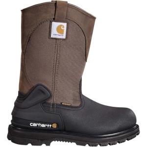 Carhartt Men’s Heritage Waterproof 11″ Soft Toe Wellington Work Boot(Dark Brown/Black Leather)