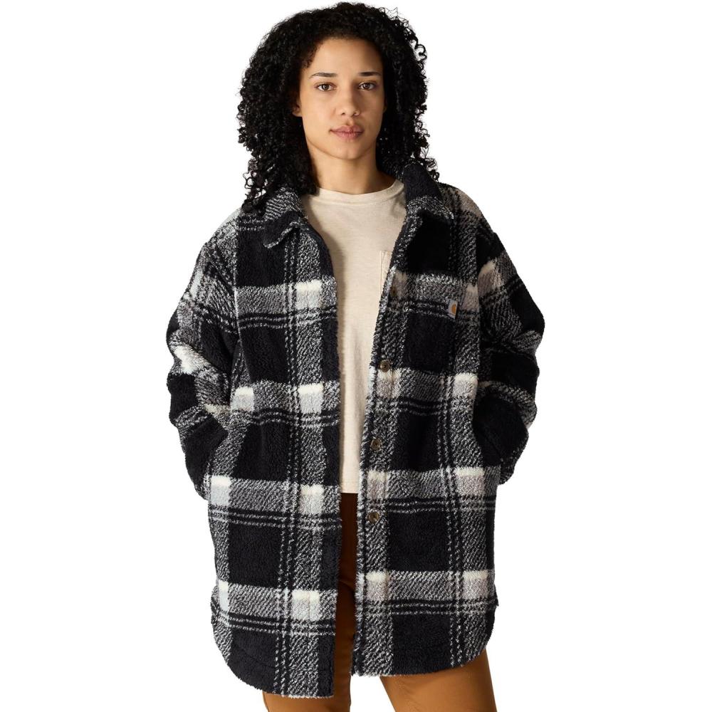 imageCarhartt womens Loose Fit Fleece CoatBlack