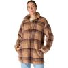 Carhartt womens Loose Fit Fleece Coat(Light Taupe)