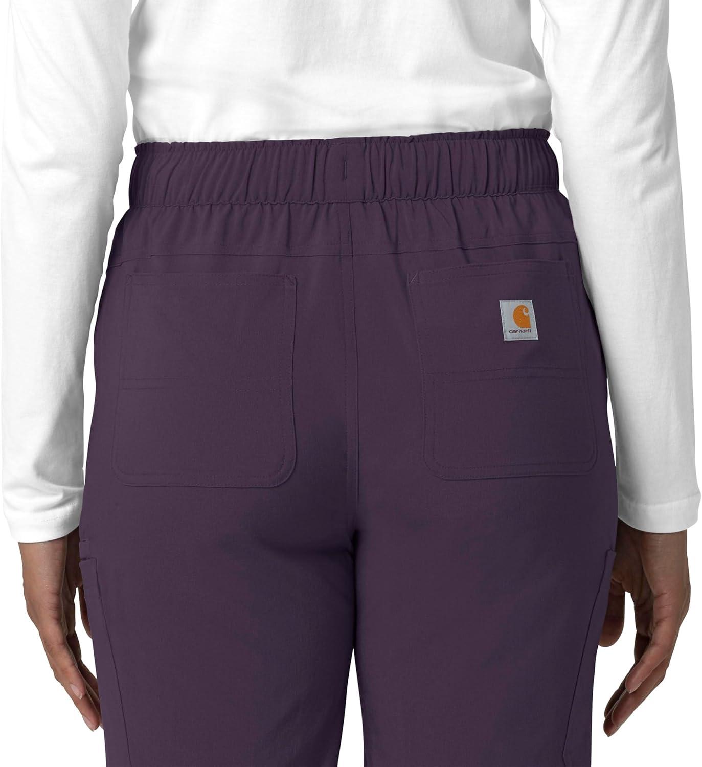 imageCarhartt Womens Womens Straight Leg Cargo Scrub PantBlack Plum