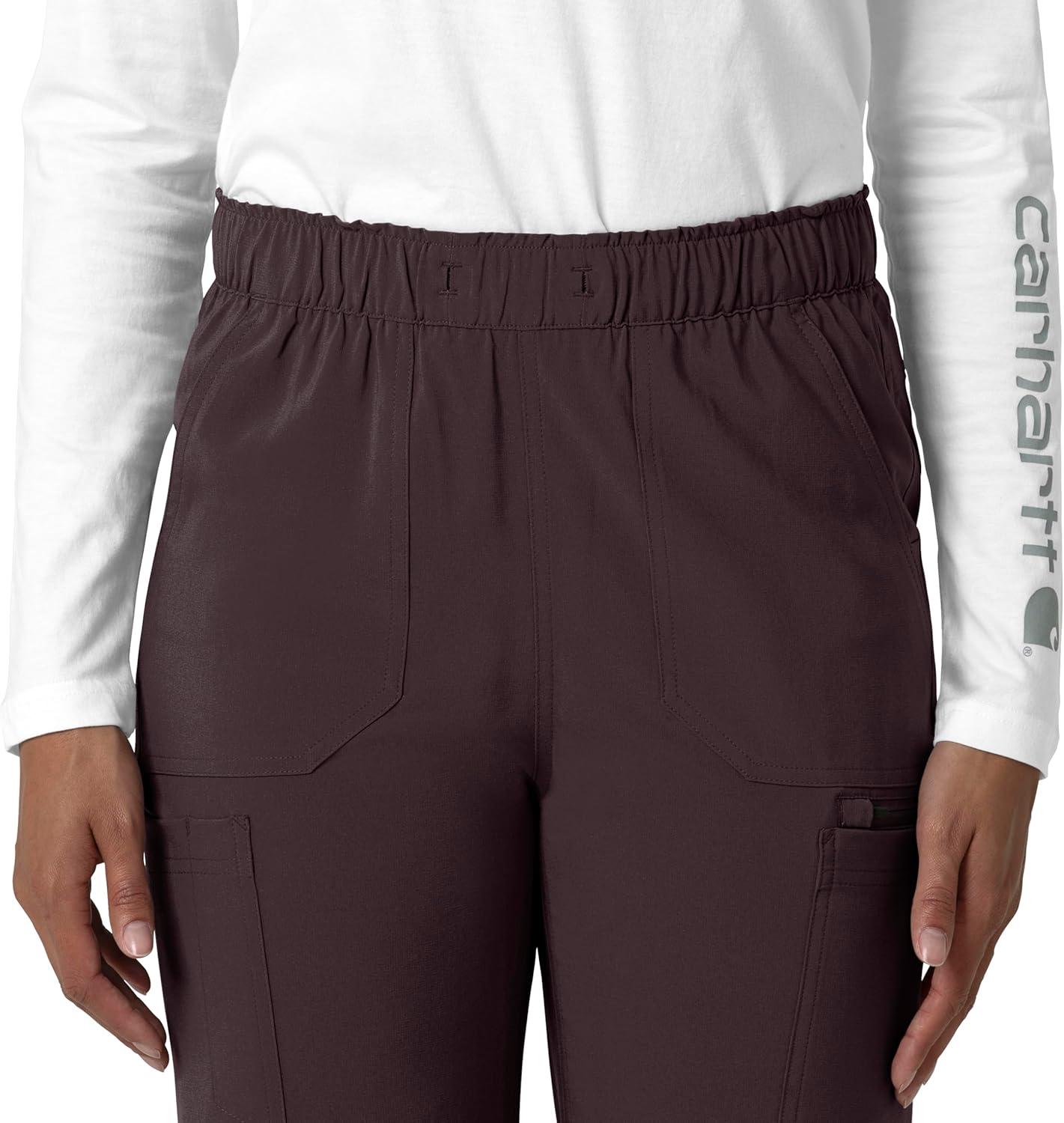 imageCarhartt Womens Womens Straight Leg Cargo Scrub PantDark Sepia