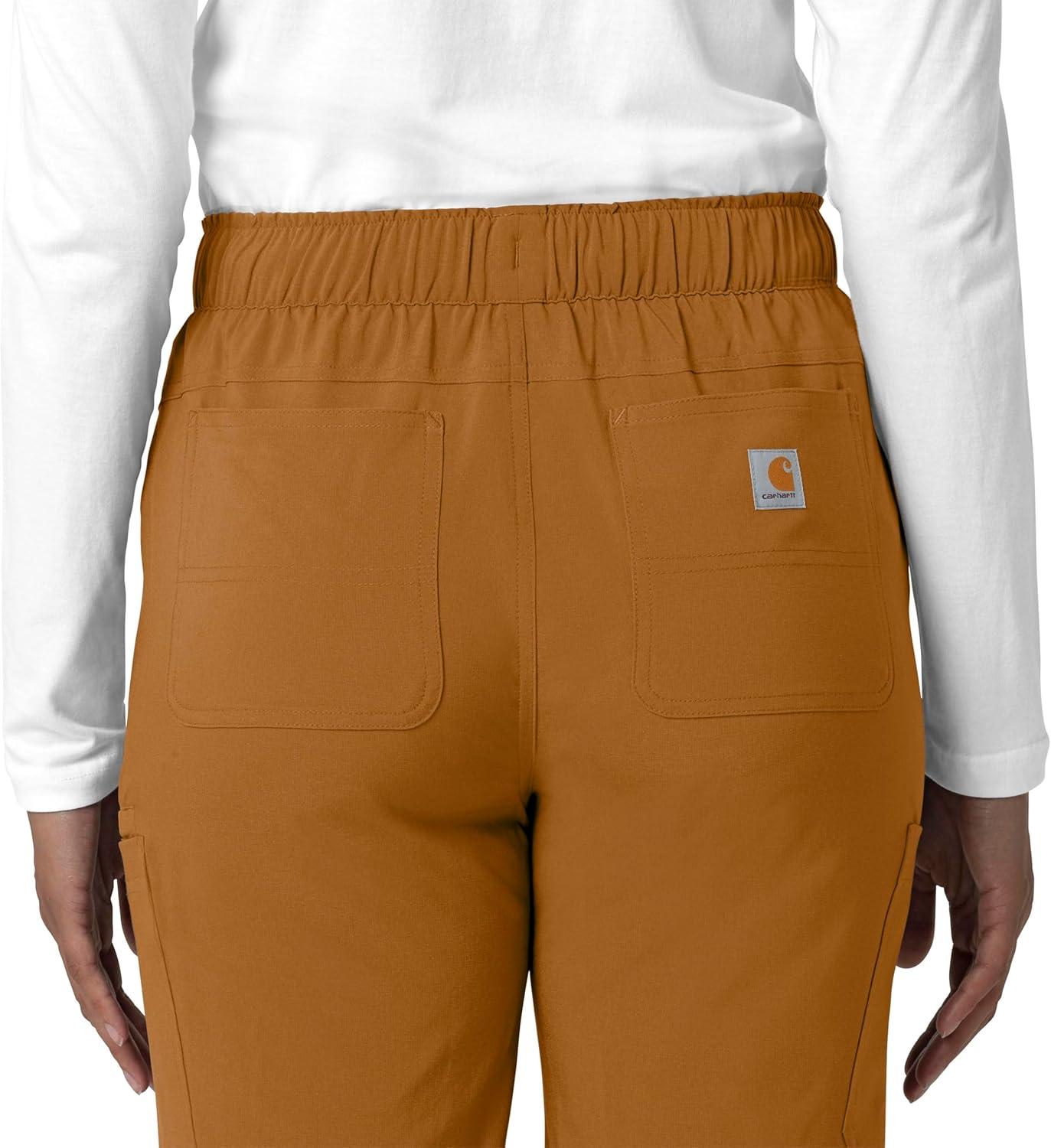 imageCarhartt Womens Womens Straight Leg Cargo Scrub PantFox Brown