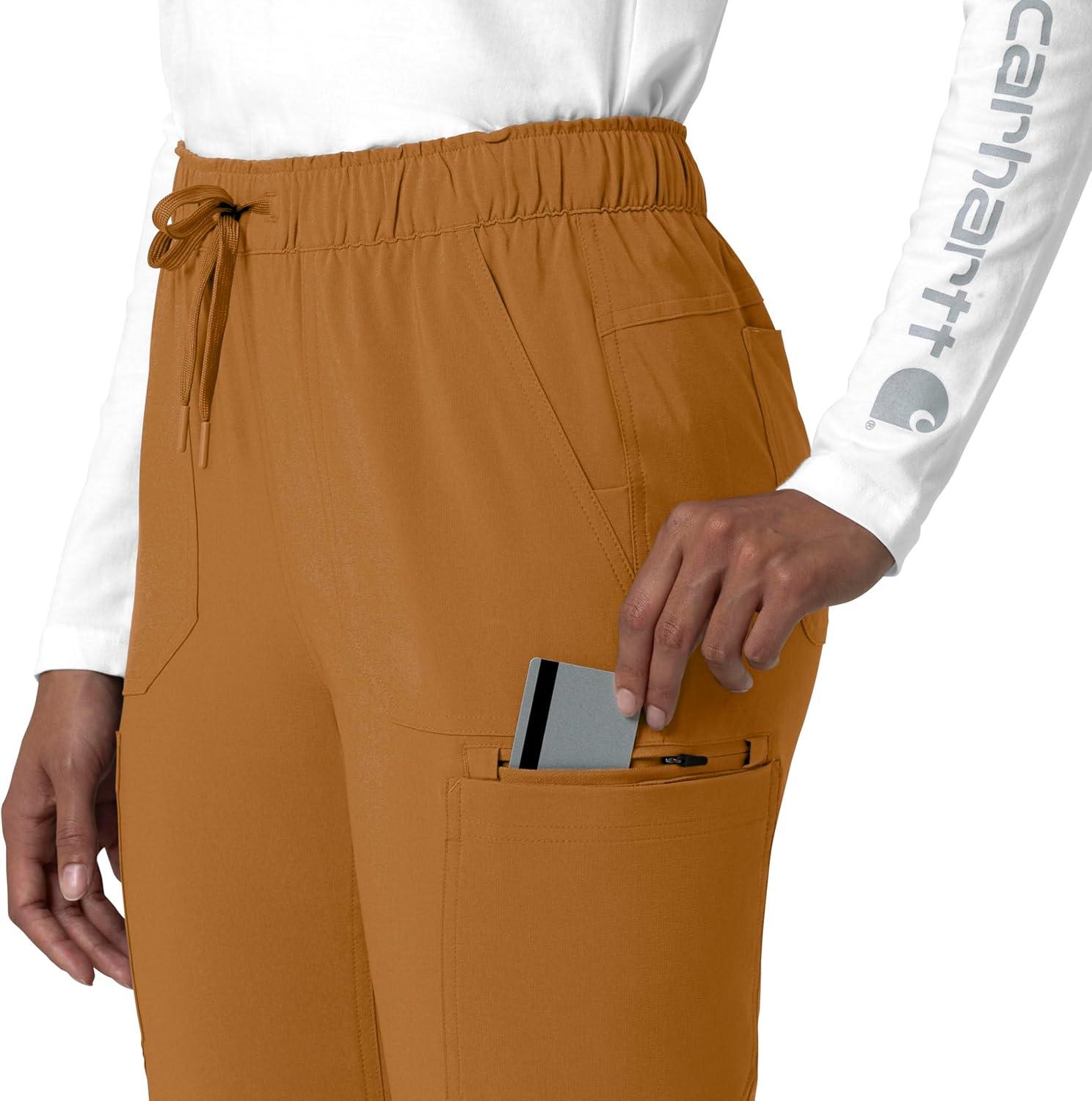 imageCarhartt Womens Womens Straight Leg Cargo Scrub PantFox Brown