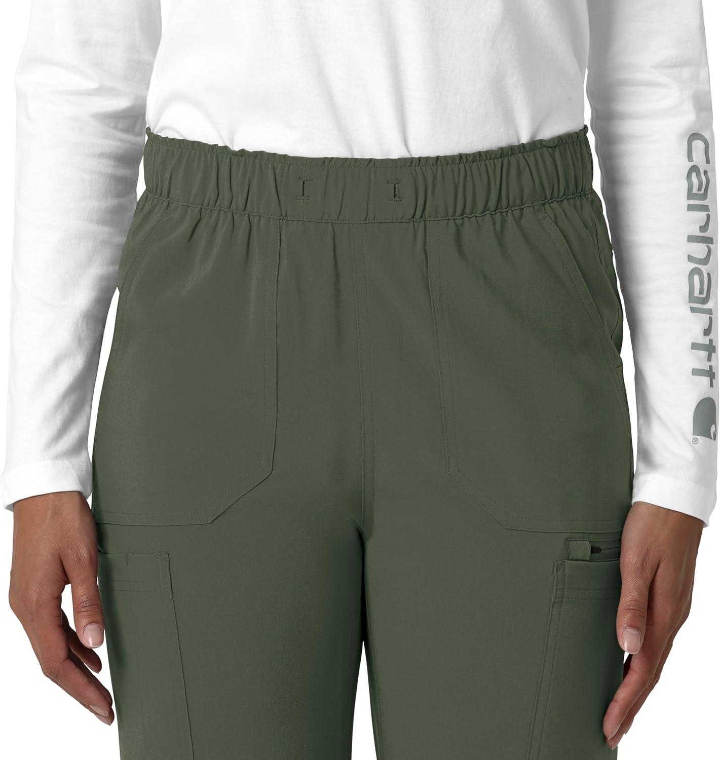 imageCarhartt Womens Womens Straight Leg Cargo Scrub PantOlive