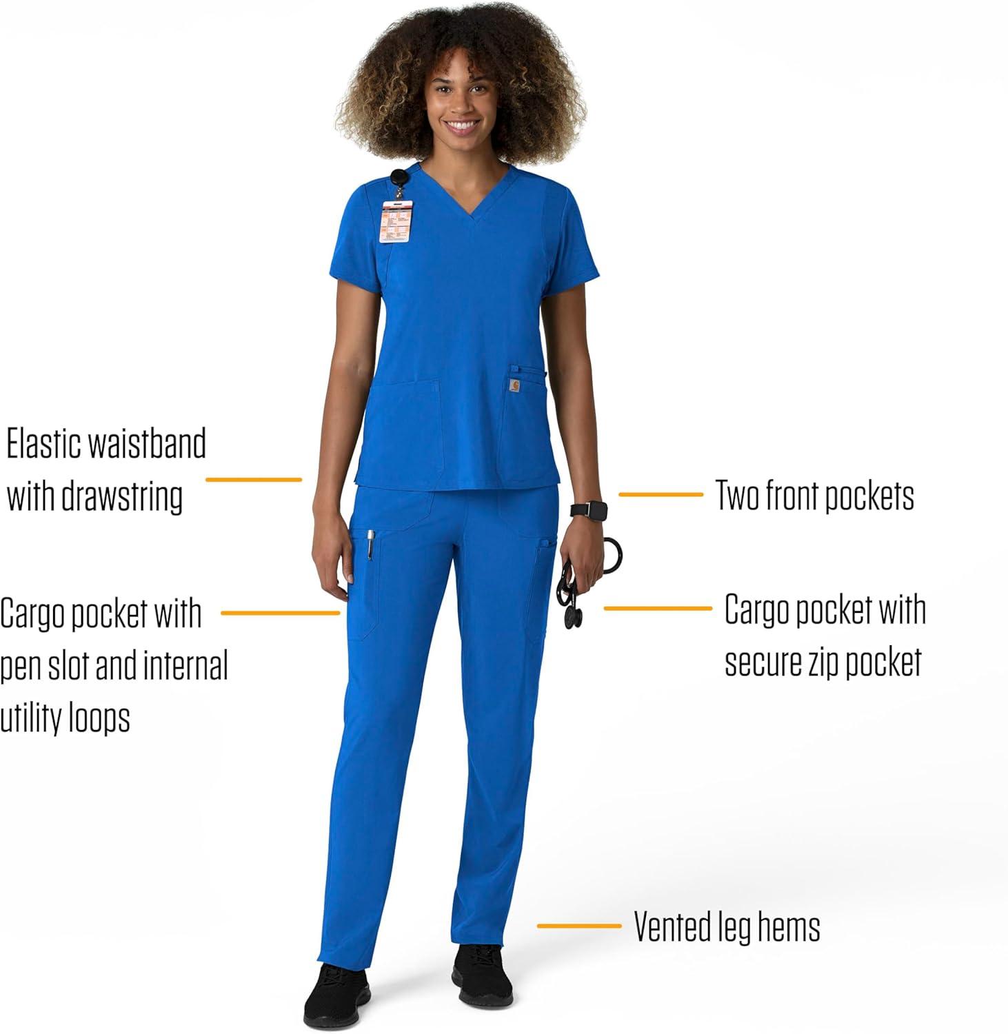 imageCarhartt Womens Womens Straight Leg Cargo Scrub PantRoyal