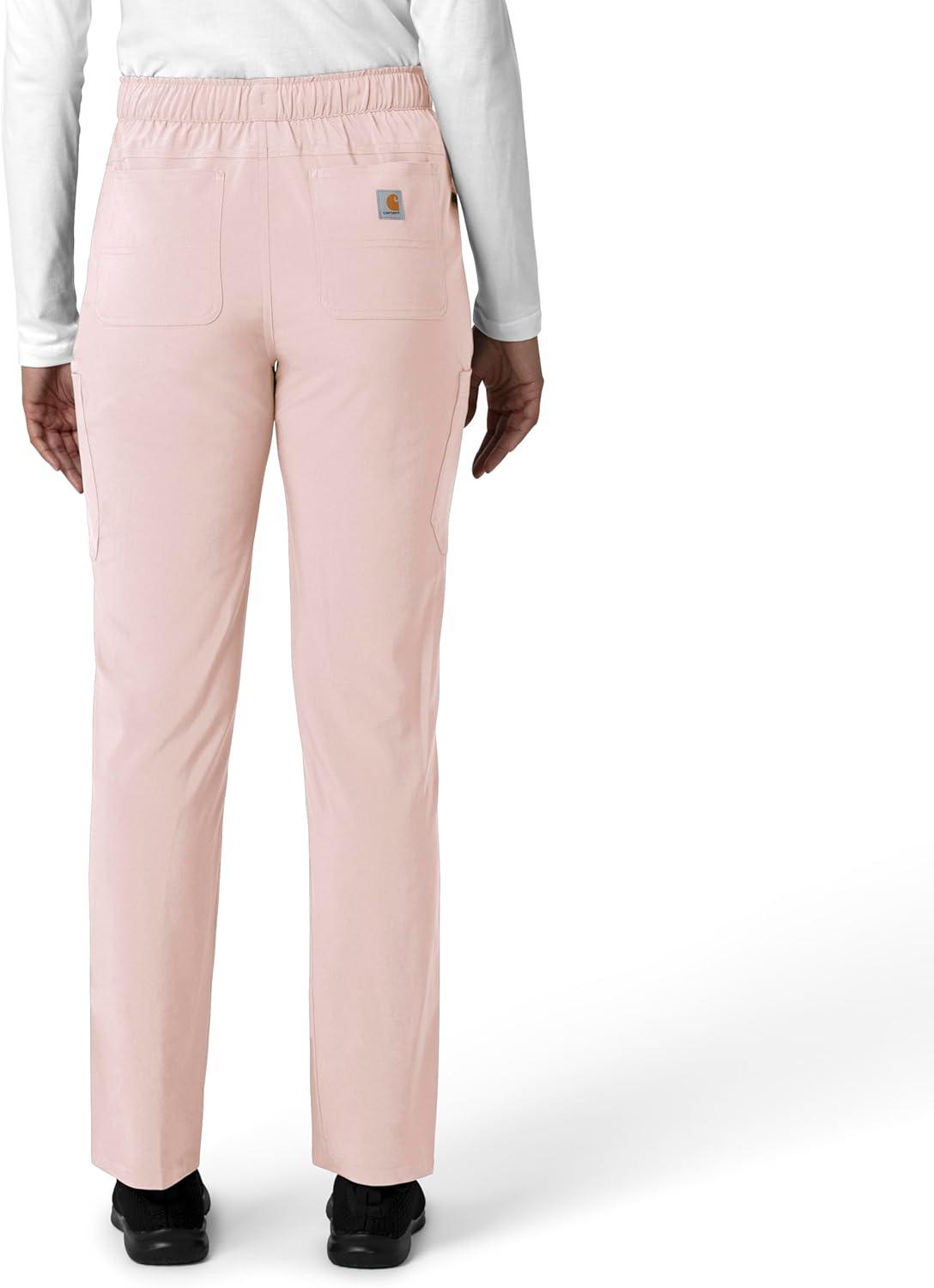 imageCarhartt Womens Womens Straight Leg Cargo Scrub PantSoft Rose