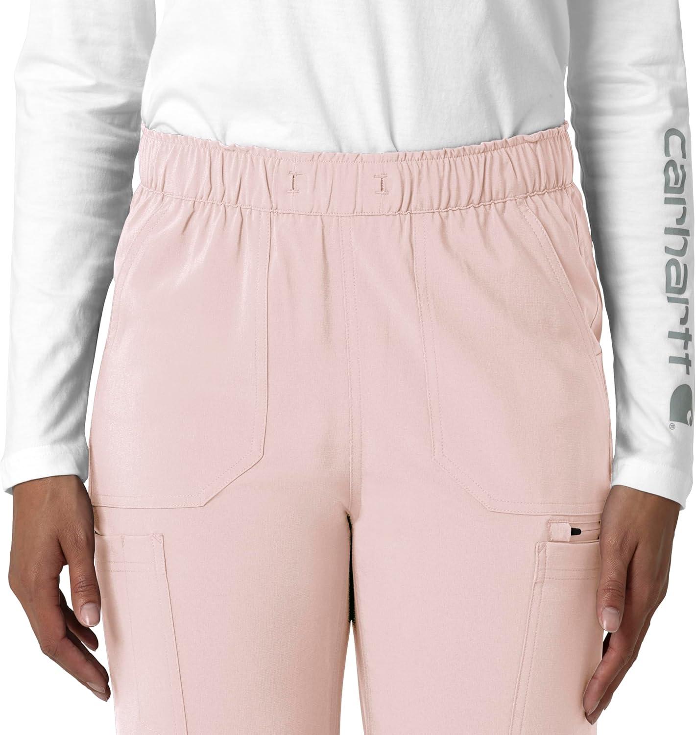 imageCarhartt Womens Womens Straight Leg Cargo Scrub PantSoft Rose