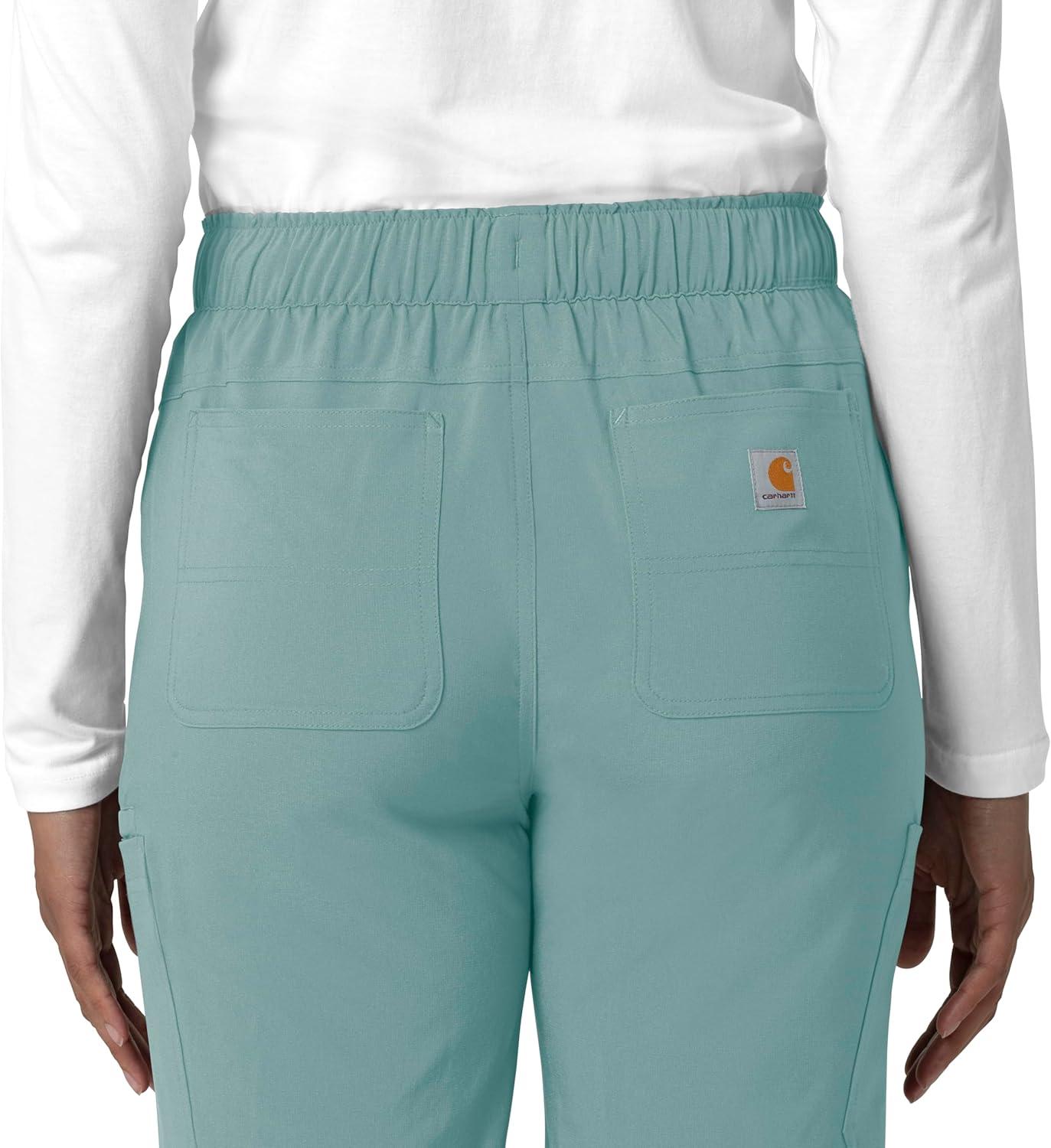 imageCarhartt Womens Womens Straight Leg Cargo Scrub PantSummer Blue