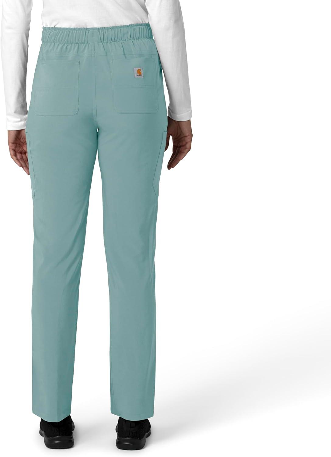 imageCarhartt Womens Womens Straight Leg Cargo Scrub PantSummer Blue