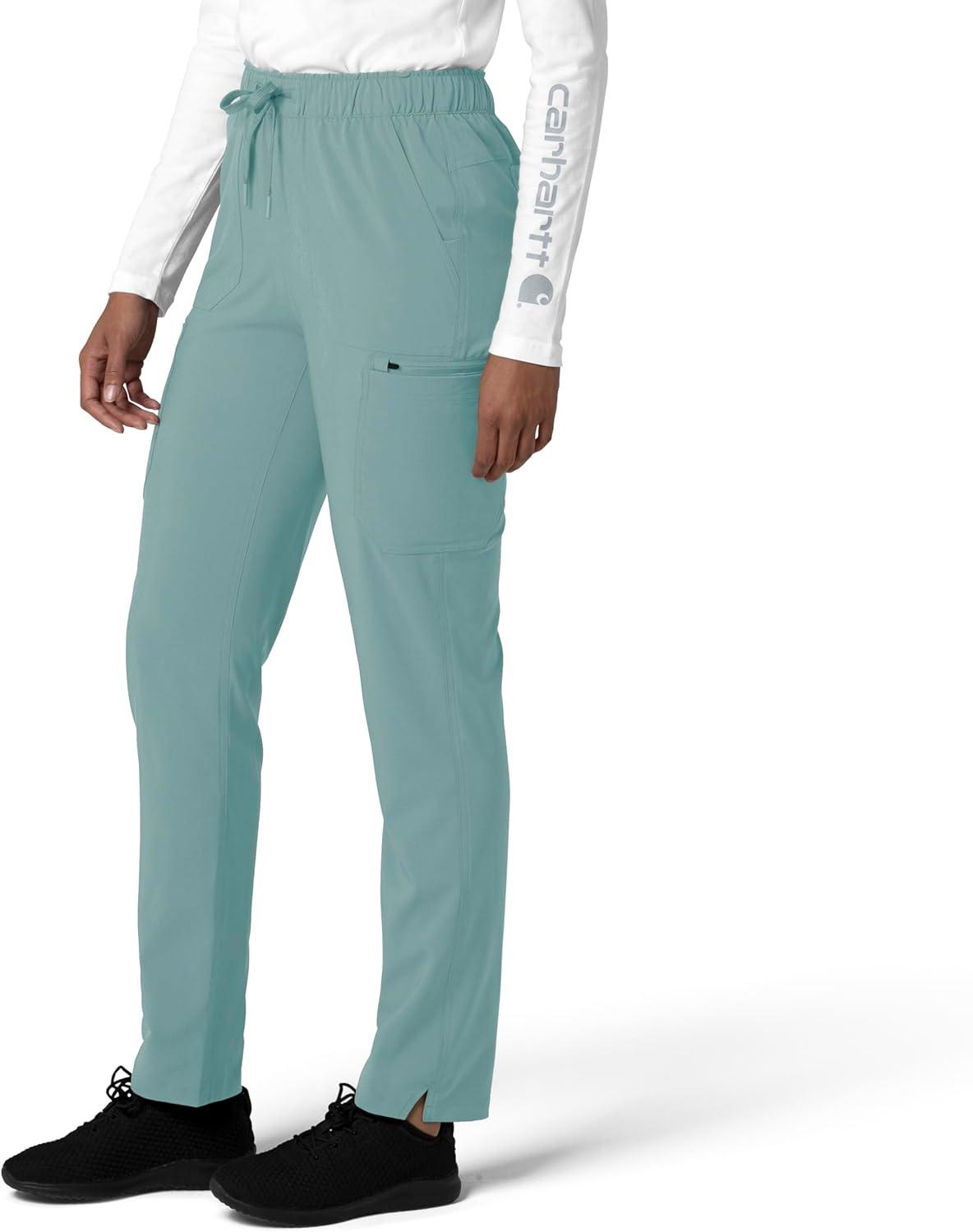 imageCarhartt Womens Womens Straight Leg Cargo Scrub PantSummer Blue