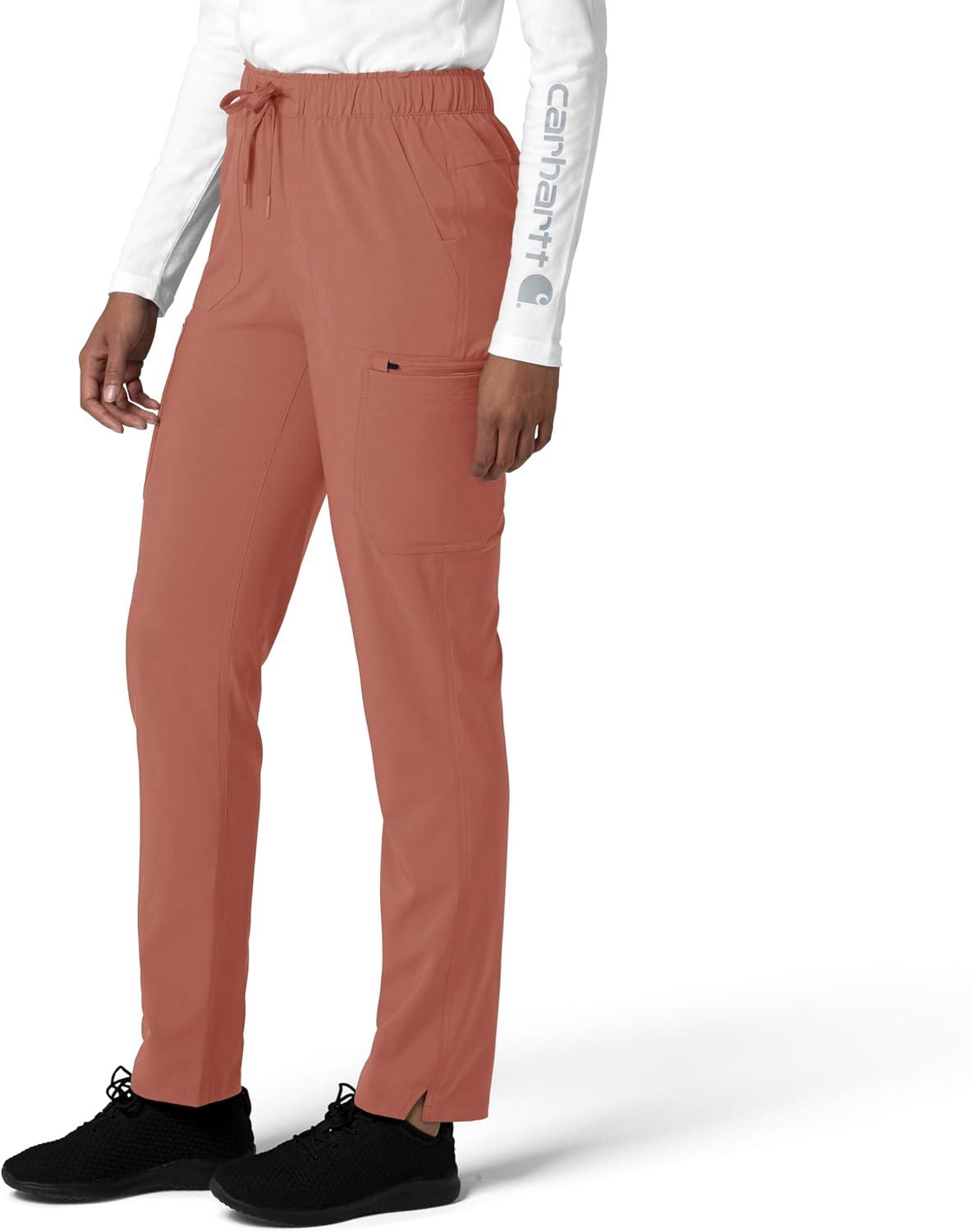 imageCarhartt Womens Womens Straight Leg Cargo Scrub PantWildrose
