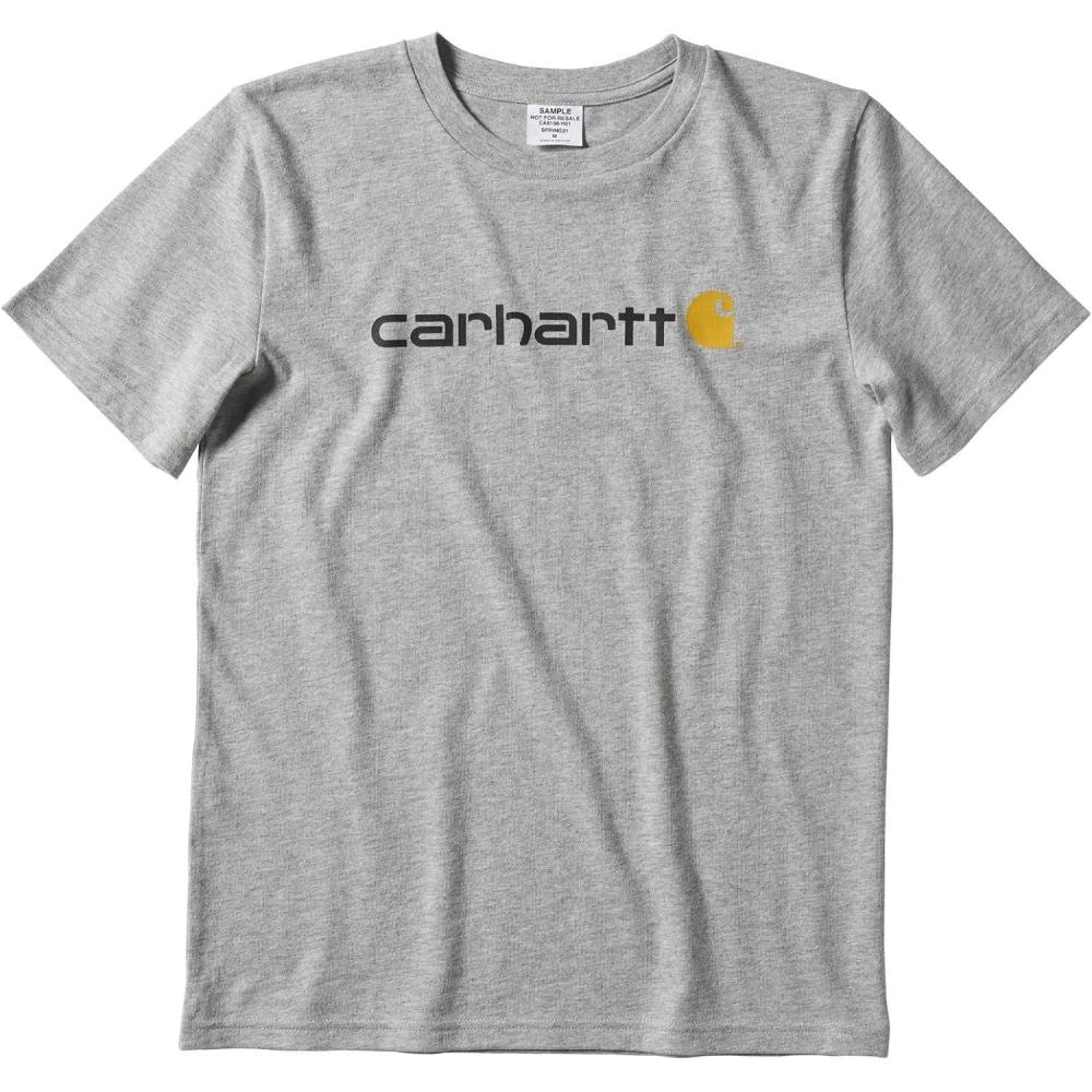 imageCarhartt Boys Short Sleeve Logo TShirtLight Grey Heather