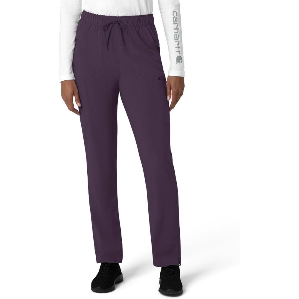 imageCarhartt Womens Womens Straight Leg Cargo Scrub PantBlack Plum