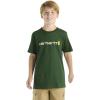 Carhartt Boys’ Short Sleeve Logo T-Shirt(Dark Green)