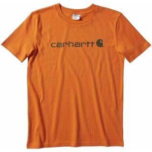 Carhartt Boys’ Short Sleeve Logo T-Shirt(Exotic Orange)