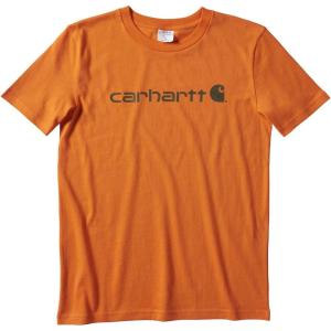 Carhartt Boys’ Short Sleeve Logo T-Shirt(Orange)