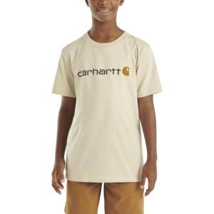Carhartt Boys’ Short Sleeve Logo T-Shirt(Sand)