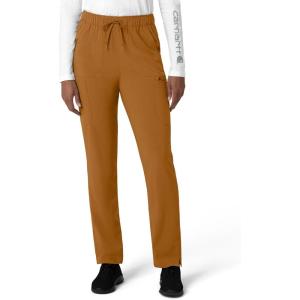 Carhartt Womens Women’s Straight Leg Cargo Scrub Pant(Fox Brown)