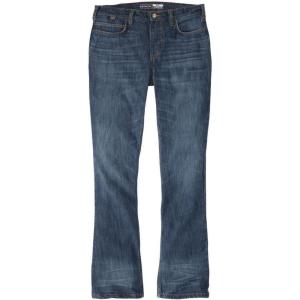 Carhartt Women’s Fr Tiller High Rise Bootcut Jeans-Performance Fit Stretch Denim(Regatta)